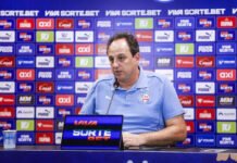 Rogério Ceni celebra fim do jejum de Lucho, explica mudança no gol e espera reforço para o ataque do Bahia