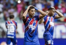 Erick Pulga deixa jogo do Bahia com suspeita de lesão na coxa: ‘Pouco provável ele contra o Sport’