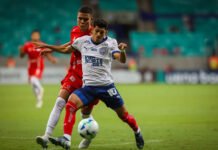 Estreia amarga: Com expulsão de Everton Ribeiro, Bahia empata sem gols com o América de Cali