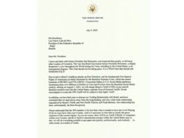 Brasil diz a representante dos EUA que devolve carta de Trump e a chama de ofensiva e inaceitável