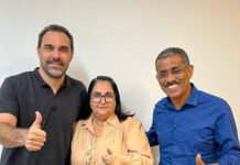Prefeito Baleia e vereadora Vaninha se reúnem com o deputado federal Adolfo Viana em busca de novos investimentos para São Miguel das Matas