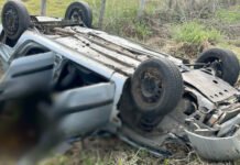 Capotamento de veículo deixa feridos na BA-120 entre Castro Alves e Santa Teresinha