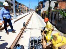 Consórcio responsável por fiscalizar obras do VLT de Salvador aponta déficit de 7,5% no contrato do lote 3