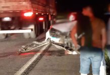 Ex-prefeito de Muritiba, Danilo de Babão se envolve em grave acidente na BR-101, trecho entre Cruz das Almas e Muritiba; veículo se partiu em duas partes