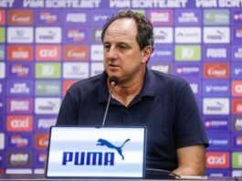 Rogério Ceni destaca atuação do Bahia e rebate críticas do Palmeiras sobre gramado da Fonte Nova: ‘Fica feio’