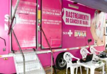 Carreta de mamografia realiza exames gratuitos em Muniz Ferreira de 3 a 8 de setembro; a iniciativa é da Secretaria de Saúde da BA com prefeitura municipal