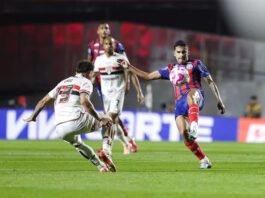 Bahia perde para o São Paulo por 2 a 0 no Morumbis e amarga quinta derrota seguida fora de casa no Brasileiro