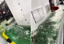 Mar revolto invade ferry-boat Maria Bethânia, quase arrasta motos e passageiros vivem momentos de pânico