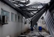 Força do vento arranca parte do telhado do Hospital Municipal de Castro Alves e atinge outros pontos da cidade; apesar do susto, não houve feridos. Confira