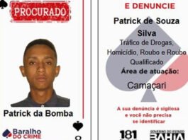 Polícia prende em Mogi das Cruzes ‘Patrick da Bomba, um dos criminosos mais procurados pela SSP da Bahia
