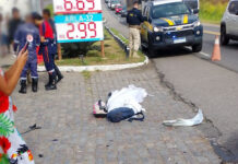 Em SAJ: Acidente com vítima fatal na BR-101 após colisão entre caminhão e uma motocicleta; PRF esteve no local