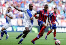 Bahia bate o Galícia e vence a terceira pelo Campeonato Baiano; Erick, Iago e Kauê fizeram os gols da partida