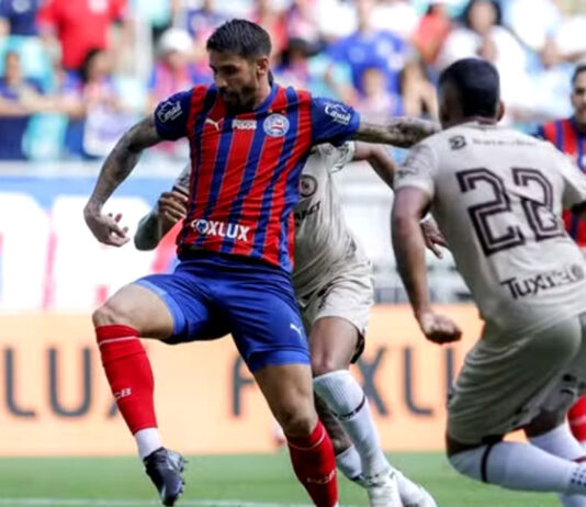 Na Arena Fonte Nova, Bahia sofre empate no fim e fica no 2 a 2 com Jacuipense em jogo pelo Campeonato Baiano