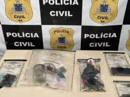 Investigado por gerenciar organização criminosa foi preso durante operação em Santo Antônio de Jesus; material apreendido foi apresentado na 4ª COORPIN