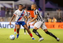 Em casa, Bahia reage, corre atrás do resultado e empata contra o Santos pela 13ª rodada do Campeonato Brasileiro