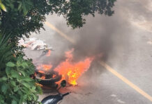 Motocicleta é destruída por incêndio em Santo Antônio de Jesus e assusta moradores
