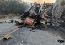 Acidente na BR-251: ônibus e carreta pegam fogo e deixam oito mortos em Minas Gerais; rodovia ficou interditada