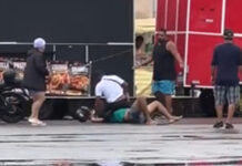 Briga entre homens chama atenção no Espaço do São João em Santo Antônio de Jesus