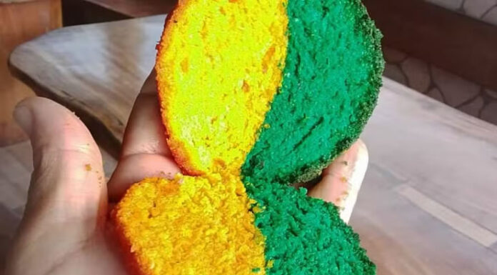 Empreendedora baiana entra no clima da Copa do Mundo e cria acarajé verde e amarelo; novidade divulgada nas redes