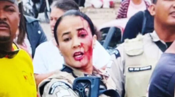 Policial militar recebe pedrada no rosto após suspeito atingi-la com estilingue durante perseguição na Bahia