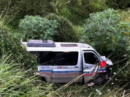 Dez vítimas seguem internadas após acidente entre van do governo do estado e caminhonete na BR-242 na Bahia