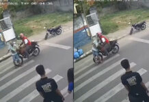 Idoso é atingido por motocicleta durante travessia em faixa de pedestres no centro de Santo Antônio de Jesus