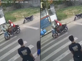 Idoso é atingido por motocicleta durante travessia em faixa de pedestres no centro de Santo Antônio de Jesus