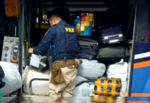 Fiscalização da Polícia Rodoviária Federal: Ossada humana é encontrada em mala despachada em ônibus para a Bahia