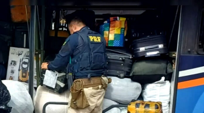 Fiscalização da Polícia Rodoviária Federal: Ossada humana é encontrada em mala despachada em ônibus para a Bahia