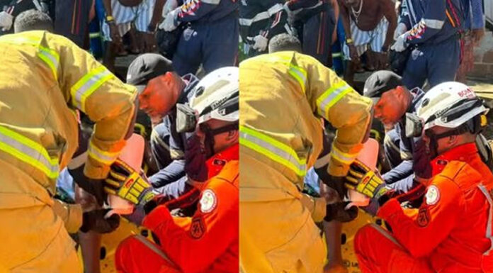 Criança é resgatada após escada de concreto desabar na Bahia