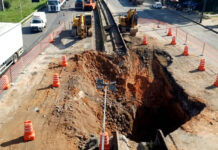 Governo por meio do DNIT decreta estado de emergência em trecho da BR-324 após surgimento de cratera