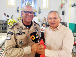 Tenente-coronel Valdino reforça compromisso da Polícia Militar com a segurança de Salinas da Margarida nos 64 anos do município
