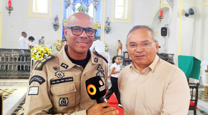 Tenente-coronel Valdino reforça compromisso da Polícia Militar com a segurança de Salinas da Margarida nos 64 anos do município